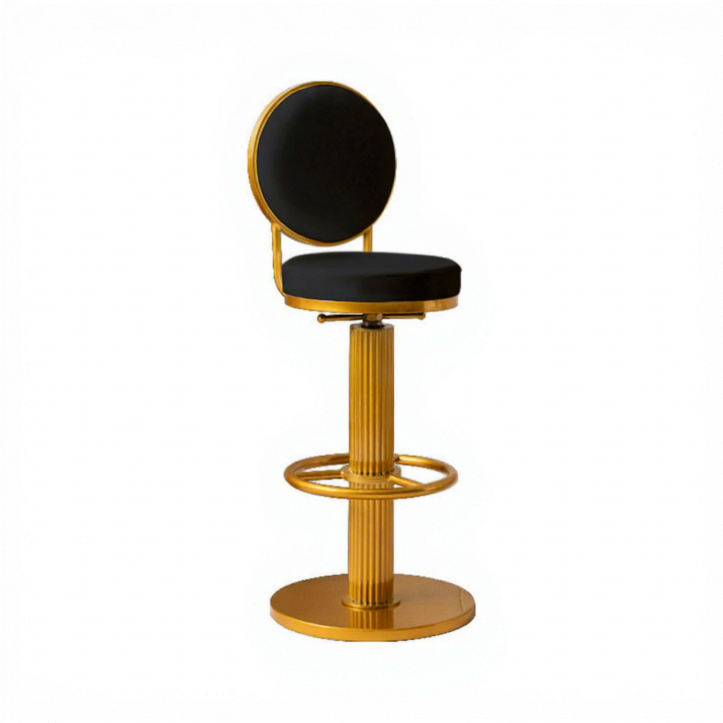 Pieds dorés, peau noire, hauteur 65-80 cm