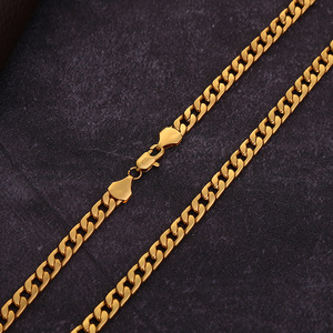 फैशन हाइप पुरुषों के लिए 18k गोल्ड प्लेटेड मेटल क्यूबन लिंक चेन हार - Product Image 6