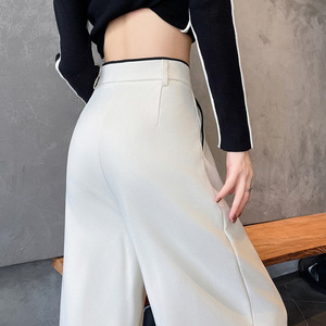 <span class=keywords><strong>Pantaloni</strong></span> da donna di fascia alta <span class=keywords><strong>grigi</strong></span> nuovi <span class=keywords><strong>pantaloni</strong></span> dritti Casual a vita alta autunno - Product Image 6