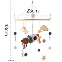 Cloche de lit en bois pour bébé, hochets suspendus en forme de lapin pour berceau, porte-jouet, cadeau pour enfant