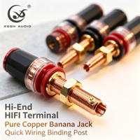 Connecteur banane femelle YIVO XSSH haut de gamme en cuivre pur pour amplificateur de haut-parleur HIFI, borne de liaison à câblage rapide