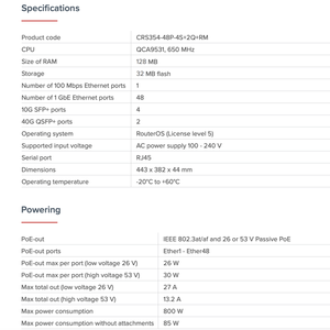 Router/Switch en la Nube Mikrotik CRS354-48P-4S+2Q+RM con PoE, 24 Puertos, 420 Gbps, AL32400, 1700 MHz, 4 Núcleos - Product Image 4