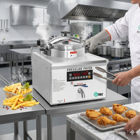 Friteuse à pression à commande numérique - Petite friteuse à pression de comptoir pour la production de poulet croustillant