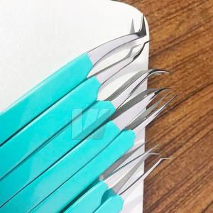 Pince à épiler d'extension de cils en acier inoxydable japonais de logo personnalisé de haute qualité - Product Image 1