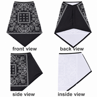 Cache-cou triangulaire en soie glacée élastique douce avec logo personnalisé, motif cachemire, respirant, protection UV, séchage rapide, bandana de cyclisme