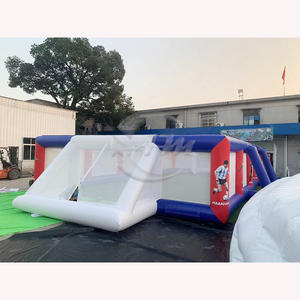 Terrain de football gonflable de qualité commerciale avec château de sport de but de football de savon pour des jeux amusants - Product Image 4