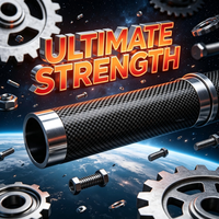 Tige télescopique en fibre de carbone 10-100 mm DE, paroi de 1 mm, tube de tirant haute performance pour équipement extérieur