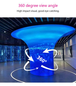 Tùy Chỉnh Ngoài Trời Không Thấm Nước LED Màn Hình Hiển Thị Sáng Tạo Linh Hoạt Trumpet Hình Dạng Cho Trung Tâm Mua Sắm Quảng Cáo Nghệ Thuật - Product Image 5