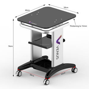 Chariot de salon blanc avec logo OEM grand chariot avec rangement Support de machine laser lourde portable Chariot à instruments pour équipement de beauté - Product Image 2