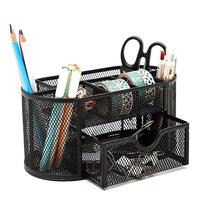 Wideny multifonctionnel fournitures de bureau à domicile fil métal femmes maquillage maille organisateur de bureau avec tiroir coulissant