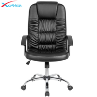 Nouvelle conception, chaise de bureau exécutive ergonomique pivotante inclinable de luxe moderne, extensible, en cuir synthétique, avec structure en acier certifiée