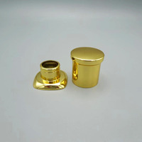Collar de bomba de Perfume personalizado de 13mm y 15mm, tapa de botella de cilindro redondo cosmético a prueba de fugas de plástico dorado de lujo con tapas