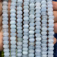 Hellblaue gemischte Jade 5x8MM glatte Rondell-Abstandsperlen, lose Halbedelstein-Scheiben für die Schmuckherstellung, ca. 380MM