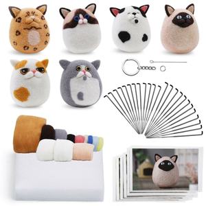 Needle Felting <b>Kit</b> DIY Needle Felting Starter <b>Kit</b> Home Decoration for DIY Craft Animal Birthday Gift Pieces <b>Doll</b> <b>Making</b> Wool - Product Image 5
