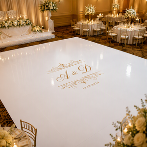 Pegatina Personalizada para Pista de Baile de Boda, <span class=keywords><strong>Rollo</strong></span> de <span class=keywords><strong>Vinilo</strong></span> PVC - Tapete Decorativo Blanco Personalizado para Eventos de Recepción - Product Image 2