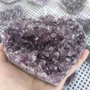 En gros Naturel De Haute Qualité Améthyste Coeur Cluster <span class=keywords><strong>Druse</strong></span> Guérison Cristal Quartz Coeur Artisanat pour La Décoration - Product Image 1
