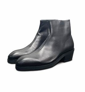 Botas de Cuero Británicas Modernas para Hombre - Cuero Liso, Color Negro, Punta Puntiaguda, Cierre Lateral, Caña Alta, Tacón Alto - Cuero Genuino - Product Image 6
