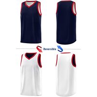   Camiseta de Baloncesto Reversible para Hombre, Cuello en V, Sin Mangas, Absorbe la Humedad, Uniforme de Práctica para Equipo