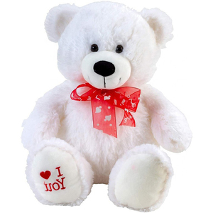 Wholesale Kids Cartoon Stuffed Animal Soft Plush White Teddy Bear - Product Image 1