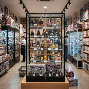 Nouvelle <span class=keywords><strong>Vitrine</strong></span> <span class=keywords><strong>en</strong></span> Bois à Vision Panoramique / Présentoir de Magasin Économique - Product Image 1