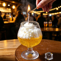 Neuartige Handgemachte Simulierte Bierkrug-förmige Duftkerze Großhandel Wohndekor Souvenirs Geschenke Gelee-Wachs Glasbecher Duftkerzen