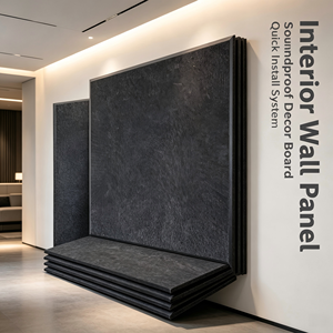Panneau acoustique en fibre de polyester noir, à fixer au mur, absorbeur de son, taille personnalisée pour studio - Product Image 3
