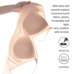 <span class=keywords><strong>Soutien</strong></span>-<span class=keywords><strong>gorge</strong></span> <span class=keywords><strong>caraco</strong></span> sans fil quotidien avec conception push-up découpée au laser sans couture améliorant la <span class=keywords><strong>forme</strong></span> de buste haut court une pièce pour les femmes - Product Image 5