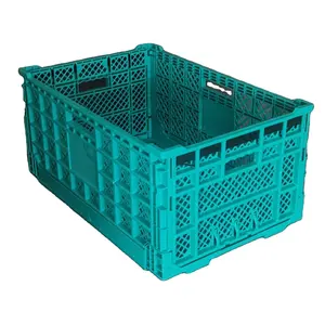 Conteneur pliable empilable 600*400*280mm, bacs de rangement pour <span class=keywords><strong>légumes</strong></span>, camping en plein air, caisse en plastique pliable, industrielle - Product Image 1
