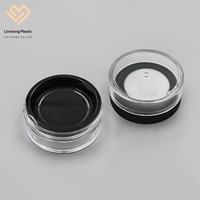 Emballage plastique portable personnalisé 10g pour poudre libre, poudre fixante, avec compartiments divisés en maille élastique, modèle cosmétique