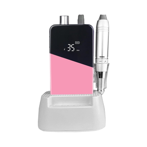 Professional Rechargeable Electric Nail <b>Drill</b> Portable Electric Nail File for Acrylic Gel Nail Beauty Salon Tools-<b>Pink</b> - Product Image 1
