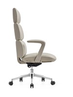 Chaise de bureau exécutive en cuir confortable, réglable en hauteur, pivotante, avec accoudoirs, design moderne pour une utilisation prolongée