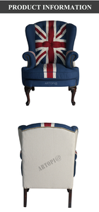 British Style Cafe Living Room Leisure <strong>Chairs</strong> / Antique Furniture <strong>Single</strong> <strong>Arm</strong> Sofa <strong>Chair</strong> - Product Image 2