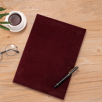 Carpeta de certificados de terciopelo granate personalizada A4, soporte de certificado rojo oscuro con logotipo, carpeta de presentación personalizada de terciopelo