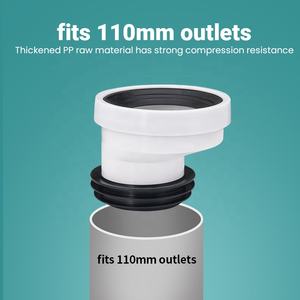 Connecteur P à S en plastique à usage domestique moderne pour <span class=keywords><strong>WC</strong></span> supprime 2-2.5cm TP012 casserole décalée avec joint en caoutchouc <span class=keywords><strong>WC</strong></span> S Trap 4 TP012 - Product Image 5