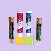 Tubes de dentifrice cylindriques personnalisés en aluminium-plastique avec logo, 12,7-35 mm, 90 ml, vente en gros, bouchon à vis, étiquette privée UV