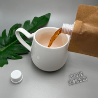 Pochette à bec en papier kraft écologique debout avec dessus à bec verseur