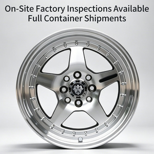 Jantes en alliage Flowtone Wheels Source Factory 15 pouces, finition noire usinée, 15x7/15x8 ET25/35 4x100/108 CB73.1, jantes de course pour voitures - Product Image 3