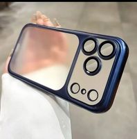 Coque de protection antichute ultra-fine en PC givré avec film de protection d'objectif et placage électrolytique pour iPhone 17 Pro Max