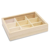 Großpackung Holz-Süßigkeiten-Schokoladen-Verpackungsbox mit Trennwand Schiebe-Acryldeckel Holz-Tee-Kaffee-Aufbewahrungsbox Holz-Geschenkbox für Hochzeiten