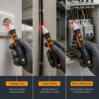Testeur de tension sans contact Testo 745 12-1000V AC avec lampe torche LED, étanche IP67, stylo testeur électrique CAT IV