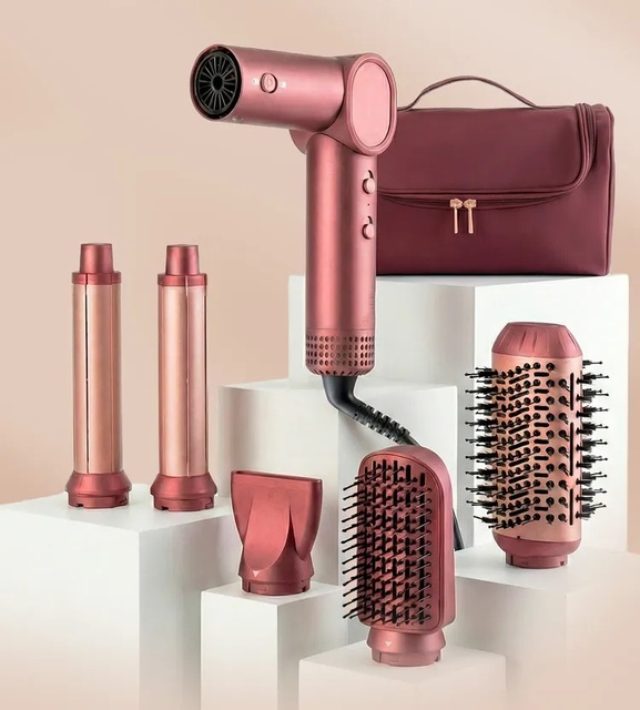Professional Electric Multi Hair Styler Ionic Hair Dryer Brush Auto Curler Salon-Level Styling Tool BLDC Motor Hot Cold Wind