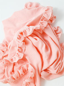 Couverture d'emmaillotage en mousseline pour bébé, 4 couches, confortable, mignonne, tendance 2024, à volants, en vrac, 100% coton biologique, 200TC, style européen - Product Image 5