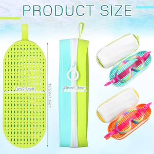 Étui de protection portable en silicone pour lunettes de natation avec trou de drainage et fermeture éclair, grande pochette de transport pour lunettes de soleil – Offre Spéciale - Product Image 5