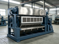 Machine de fabrication de barquettes à œufs 6x8, moule 7000 pièces/heure, ligne de production de moulage de pâte robuste avec four de séchage métallique
