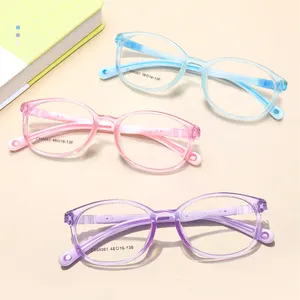 Оптовая продажа, детские мягкие очки с защитой от синего света, гибкие очки для детей, оправа для очков при близорукости