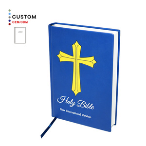 Biblia Católica de Lujo con Estampado Dorado de Cruz en Cuero PU Suave, Venta Directa de Fábrica al por Mayor - Product Image 1
