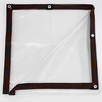 Bâche en polyester laminé PVC transparent 610 g/m², imperméable et résistante aux UV, pour couvertures extérieures, tentes et serres