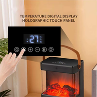 Cheminée électrique OEM/ODM 1500W portable avec flamme LED pour chauffage intérieur, maison, bureau, décoration de Noël