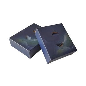 ZY Ambalaj Mavi Karton Taşınabilir Takma Kirpik Tırnak Güzellik Kapları Kozmetik Perakende Taşıyıcı Kapaklı Markalı Kutu - Product Image 2