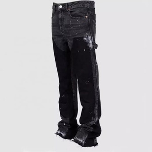 Người Đàn Ông Của Cao Eo Thời Trang Quần Áo Đàn Hồi Vá Denim Nhiều Lớp Chuông Đáy Cổ Điển & Ngọt Ngào Phong Cách Cho - Product Image 1
